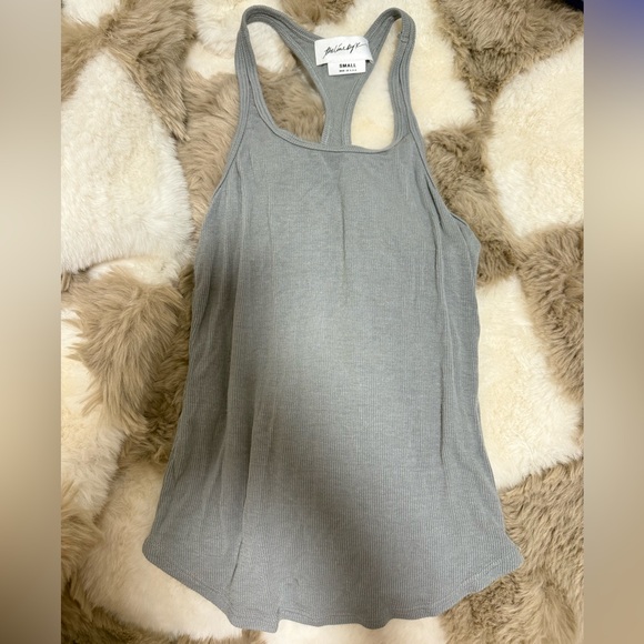 Grey Soft Rib Tank - Picture 2 of 5